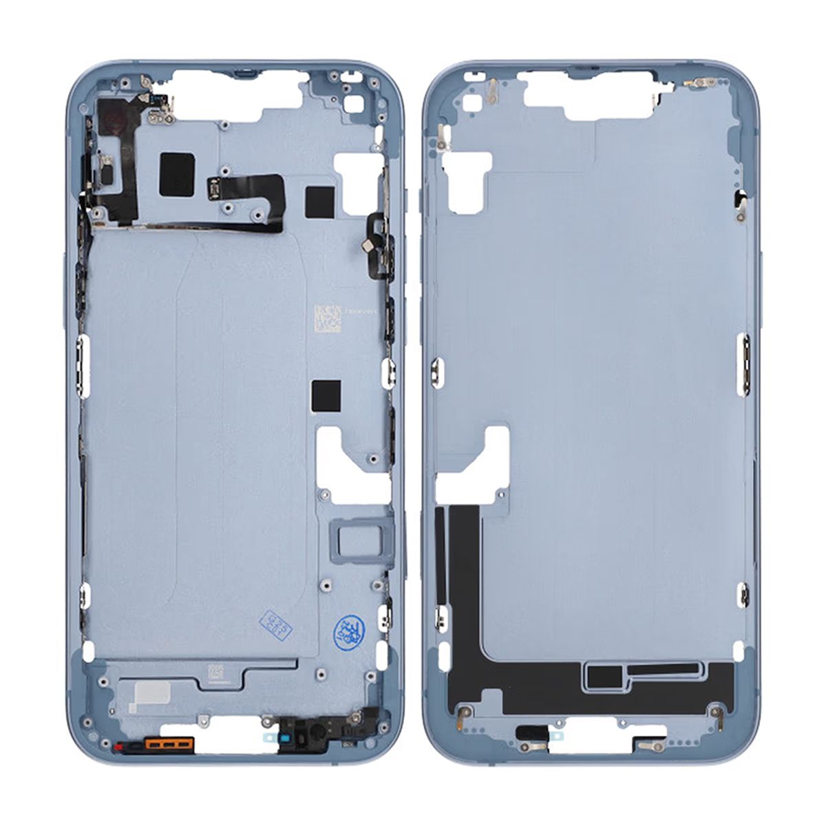 iPhone 14 Plus Mittenram med smådelar OEM - Blå