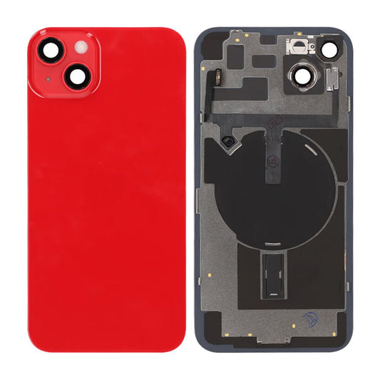iPhone 14 Plus Baksida Glas Komplett OEM - Röd