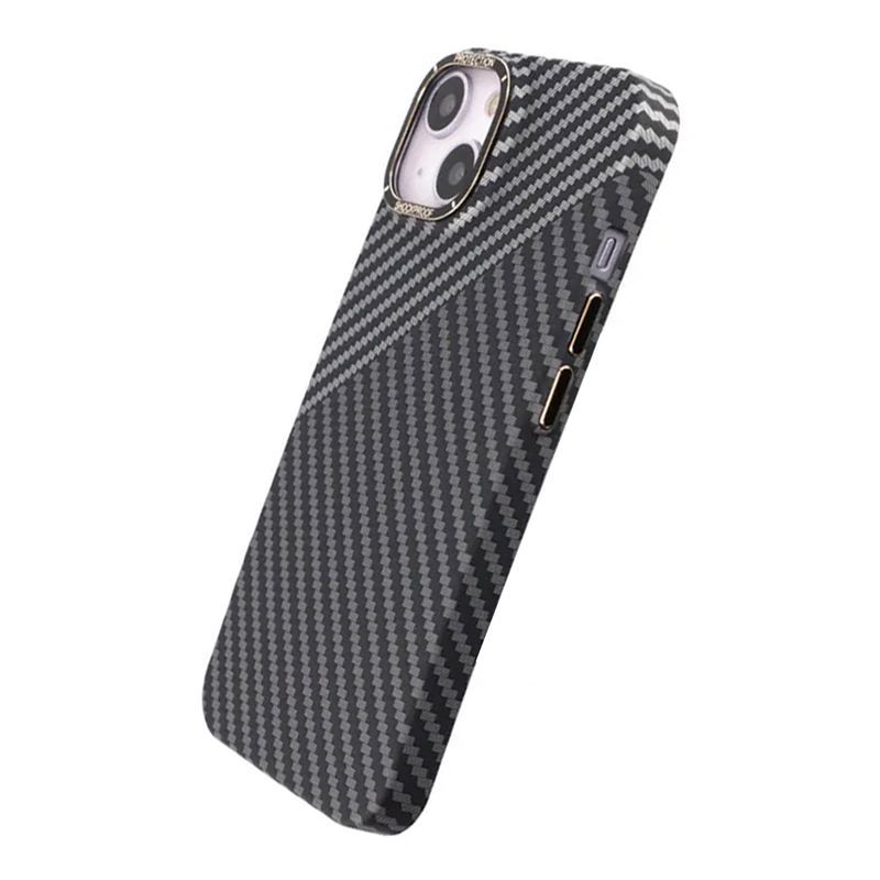 Kolfiber Skal iPhone 14 Plus - Svart och Vit