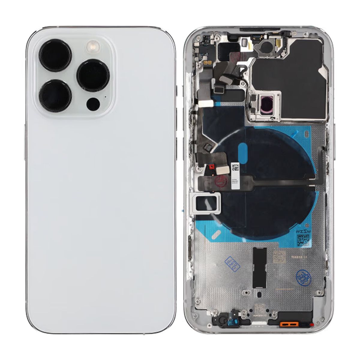 iPhone 14 Pro Back Cover Complete OEM White With Small Parts