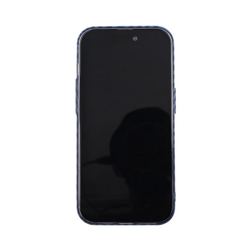 Carbon Fiber Phone Case for iPhone 14 Pro - Blue and Gray
