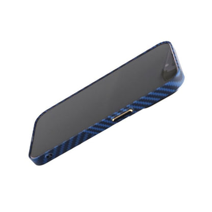 Carbon Fiber Phone Case for iPhone 14 Pro - Blue and Gray