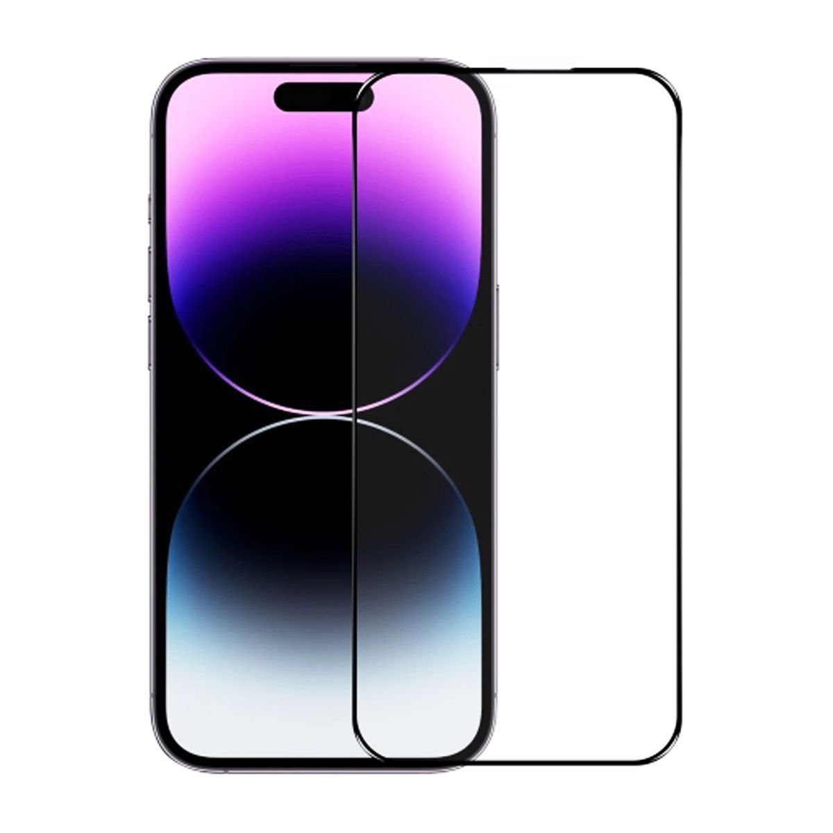 iPhone 14 Pro Max High aluminum screen printing full screen tempered film(Bulk)
