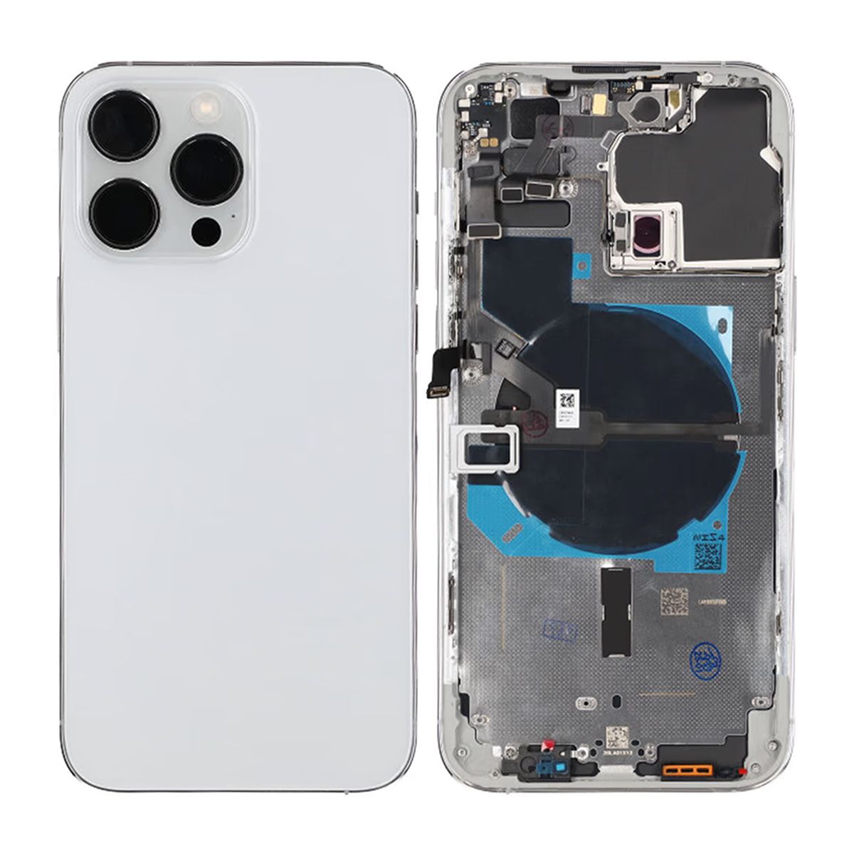 iPhone 14 Pro Max Mittenram med smådelar OEM - Vit