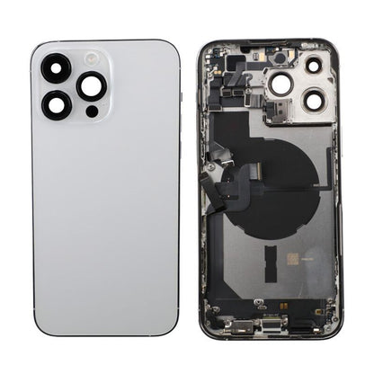 iPhone 14 Pro Max Back Cover with Full Frame - Silver