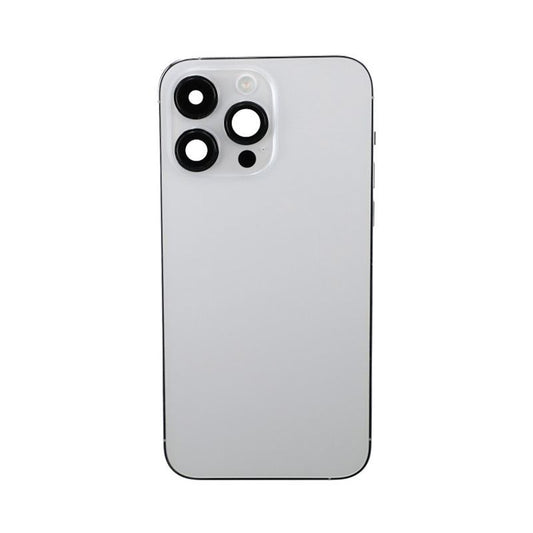 iPhone 14 Pro Max Back Cover with Full Frame - Silver