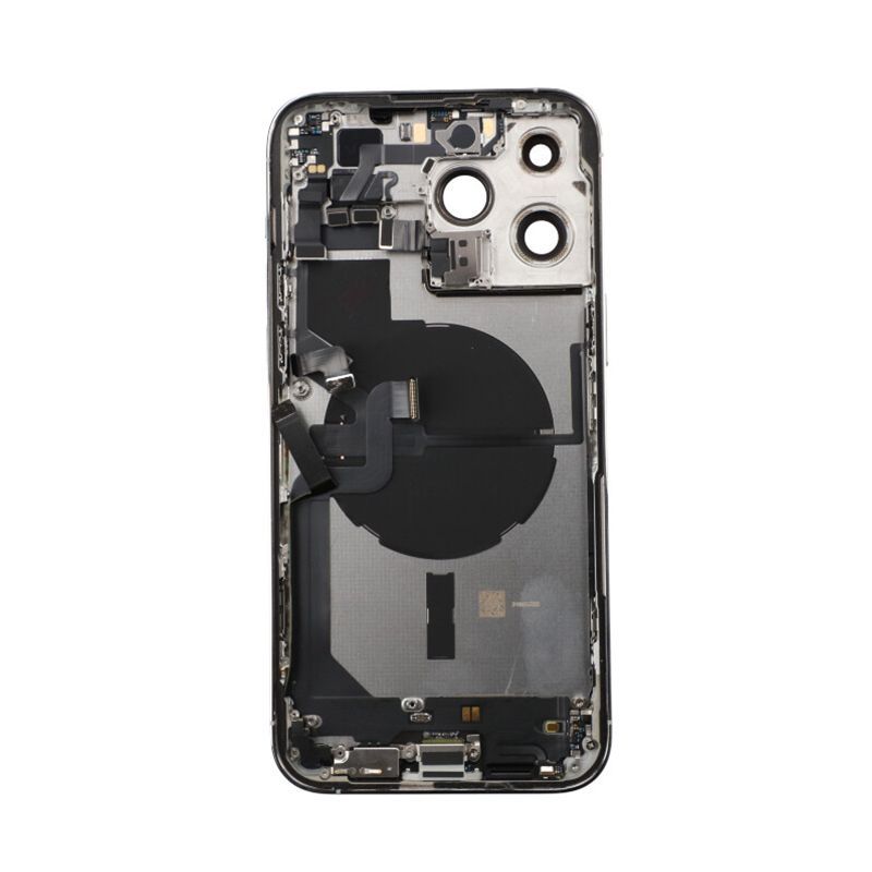 iPhone 14 Pro Max Back Cover with Full Frame - Silver