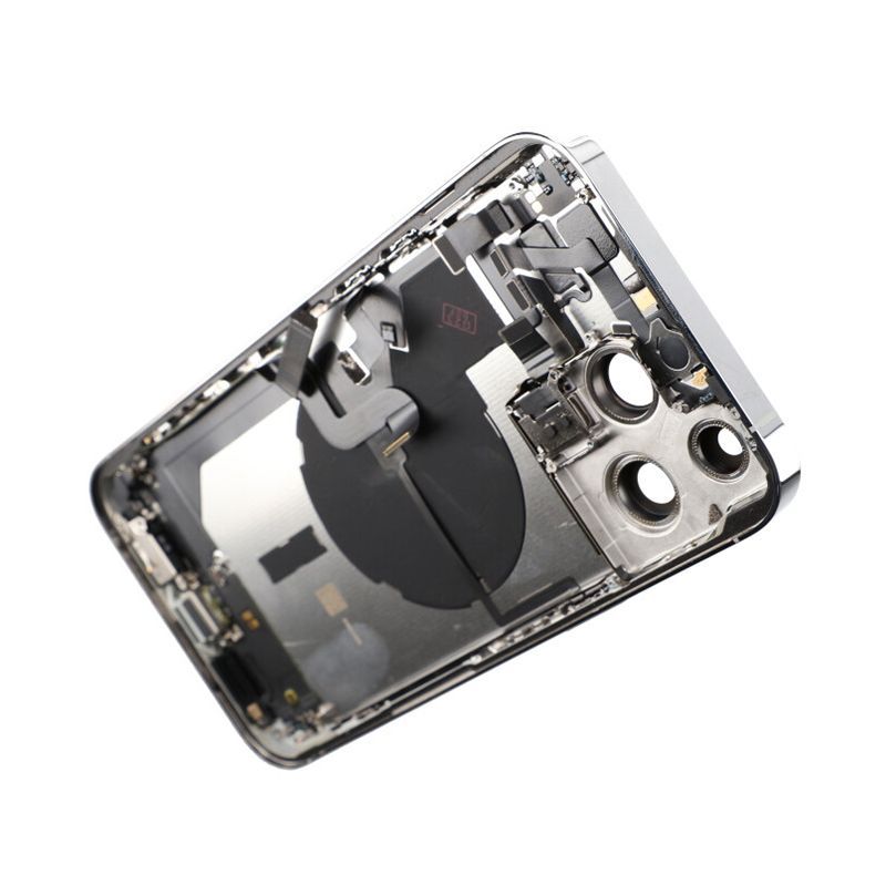 iPhone 14 Pro Max Back Cover with Full Frame - Silver
