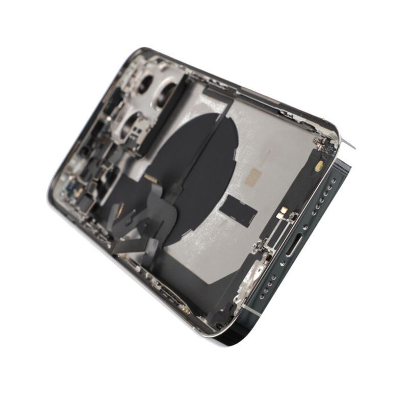 iPhone 14 Pro Max Back Cover with Full Frame - Silver