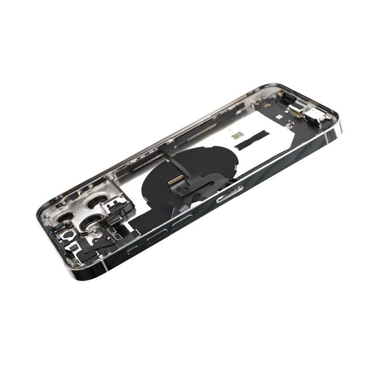 iPhone 14 Pro Max Back Cover with Full Frame - Silver