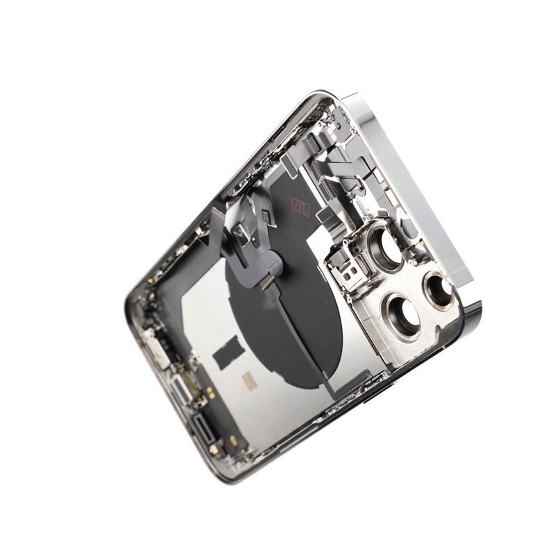 iPhone 14 Pro Max Back Cover with Full Frame - Silver