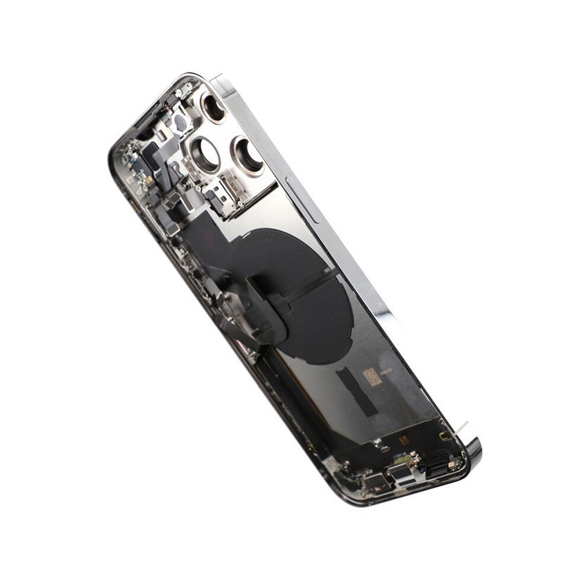 iPhone 14 Pro Max Back Cover with Full Frame - Silver