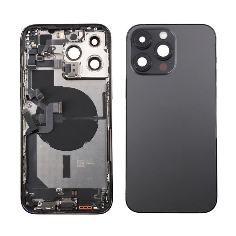 iPhone 14 Pro Max Back Cover with Full Frame - Black