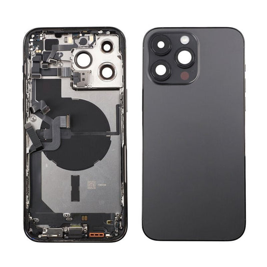 iPhone 14 Pro Max Back Cover with Full Frame - Black