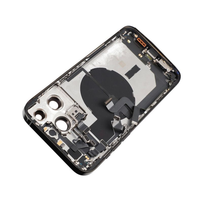 iPhone 14 Pro Max Back Cover with Full Frame - Black