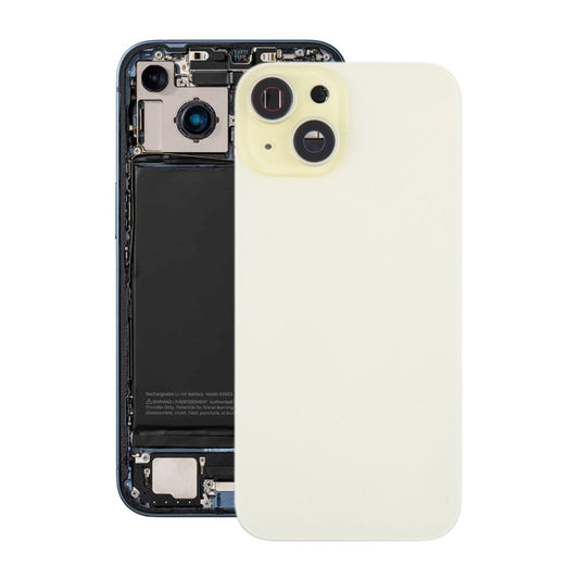 iPhone 15 Baksida Glas med Magnet och Kameralins - Gul