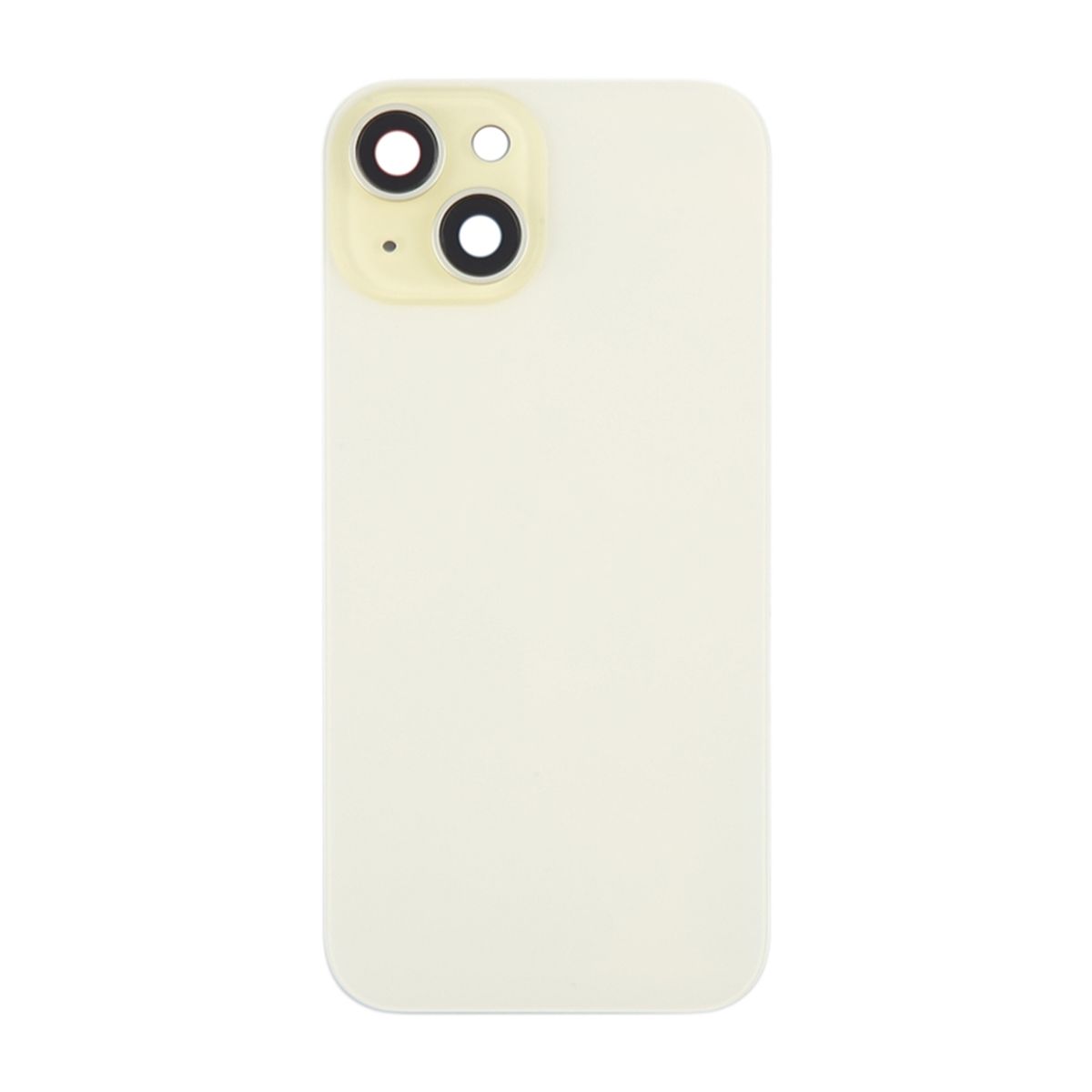 iPhone 15 Baksida Glas med Magnet och Kameralins - Gul