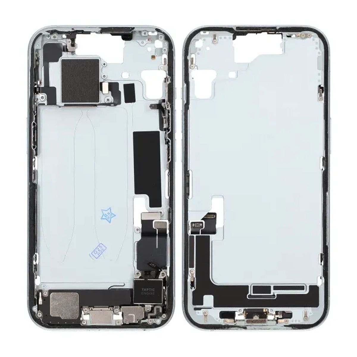 Mittenram med smådelar för iPhone 15 - Blå OEM