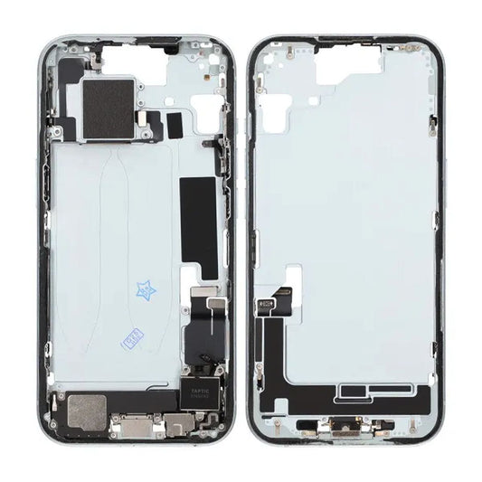 Mittenram med smådelar för iPhone 15 - Blå OEM