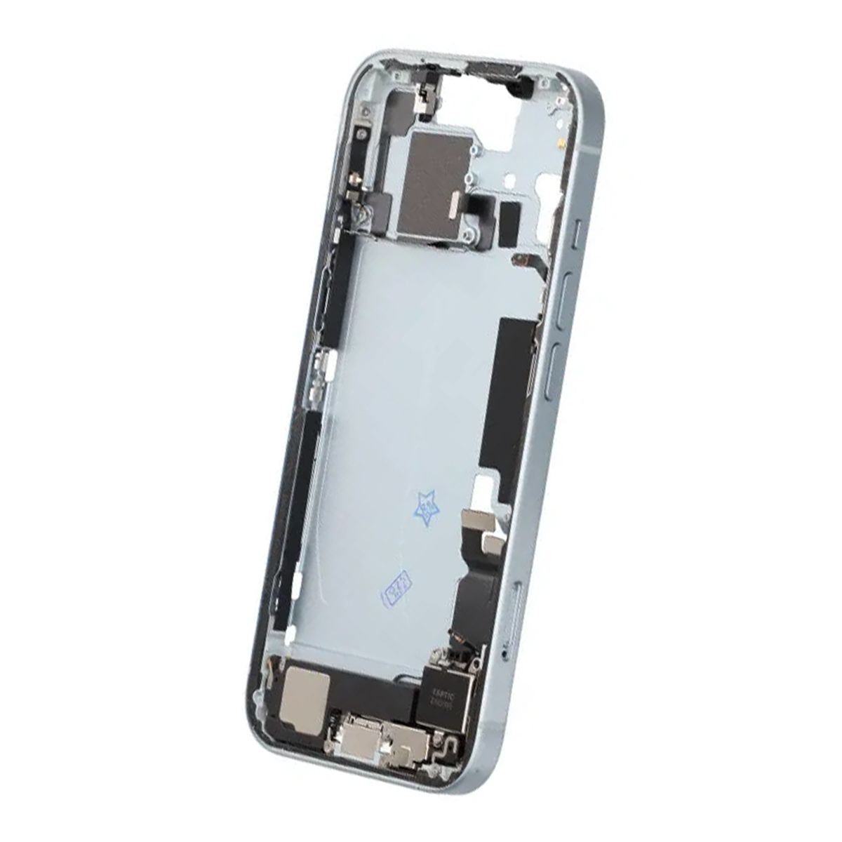 Mittenram med smådelar för iPhone 15 - Blå OEM