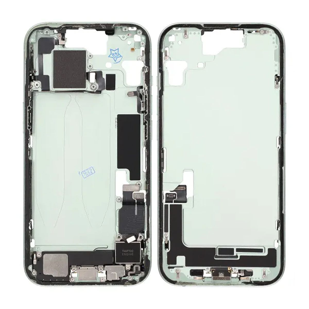 Mittenram med smådelar för iPhone 15 - Grön OEM