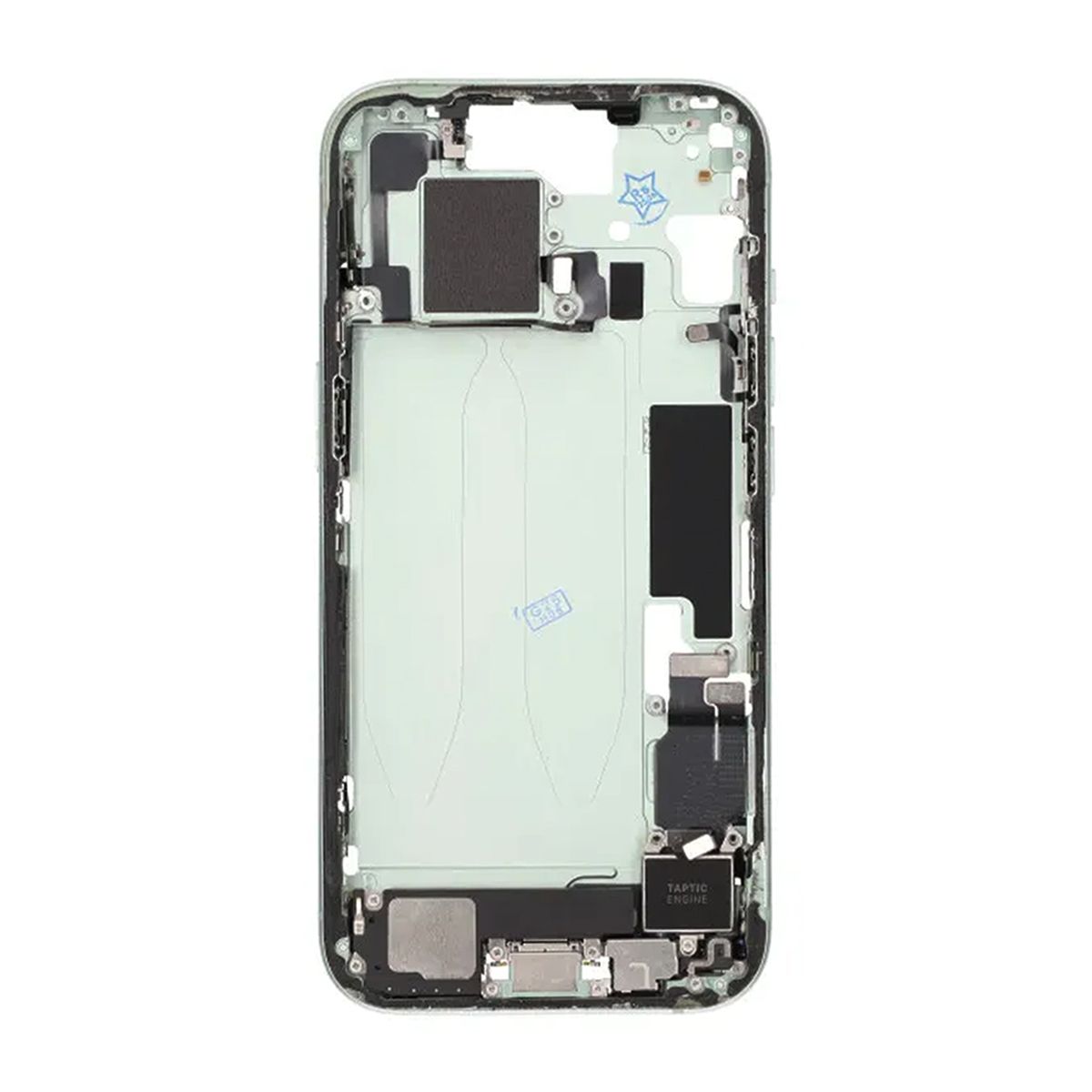 Mittenram med smådelar för iPhone 15 - Grön OEM