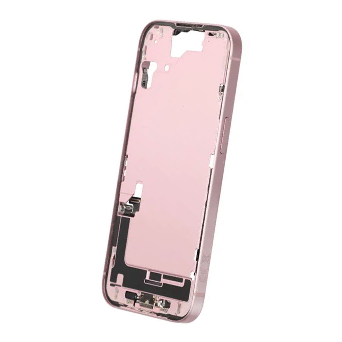Mittenram med smådelar för iPhone 15 - Rosa OEM