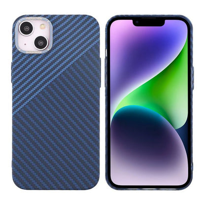 iPhone 15 Mobilskal i Kolfiber - Blå/Grå