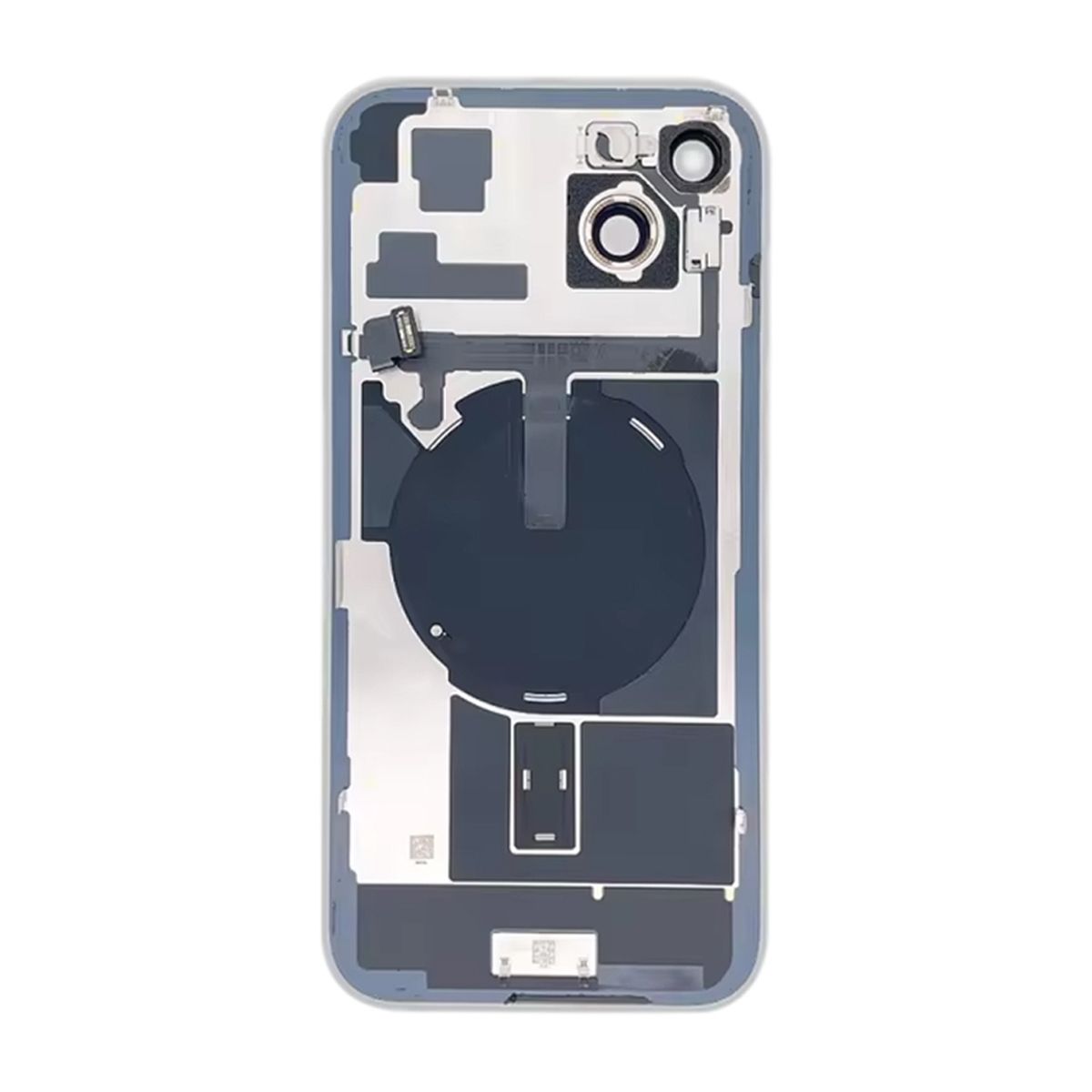 iPhone 15 Plus Baksida Glas med smådelar - Grön