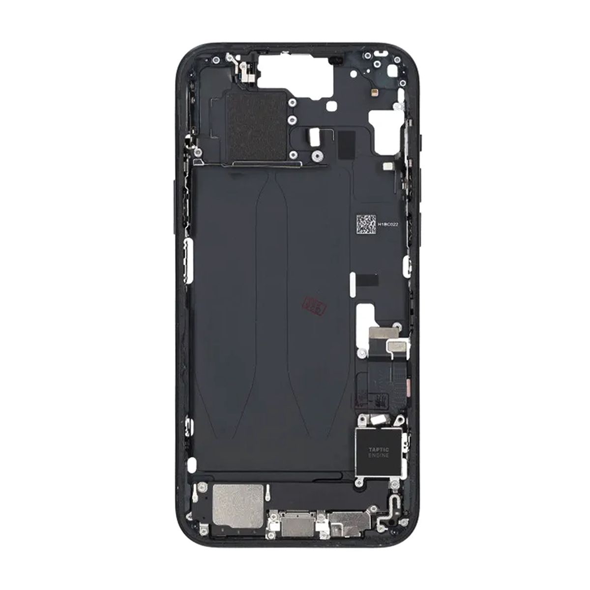 Mittenram med smådelar för iPhone 15 Plus - Svart OEM