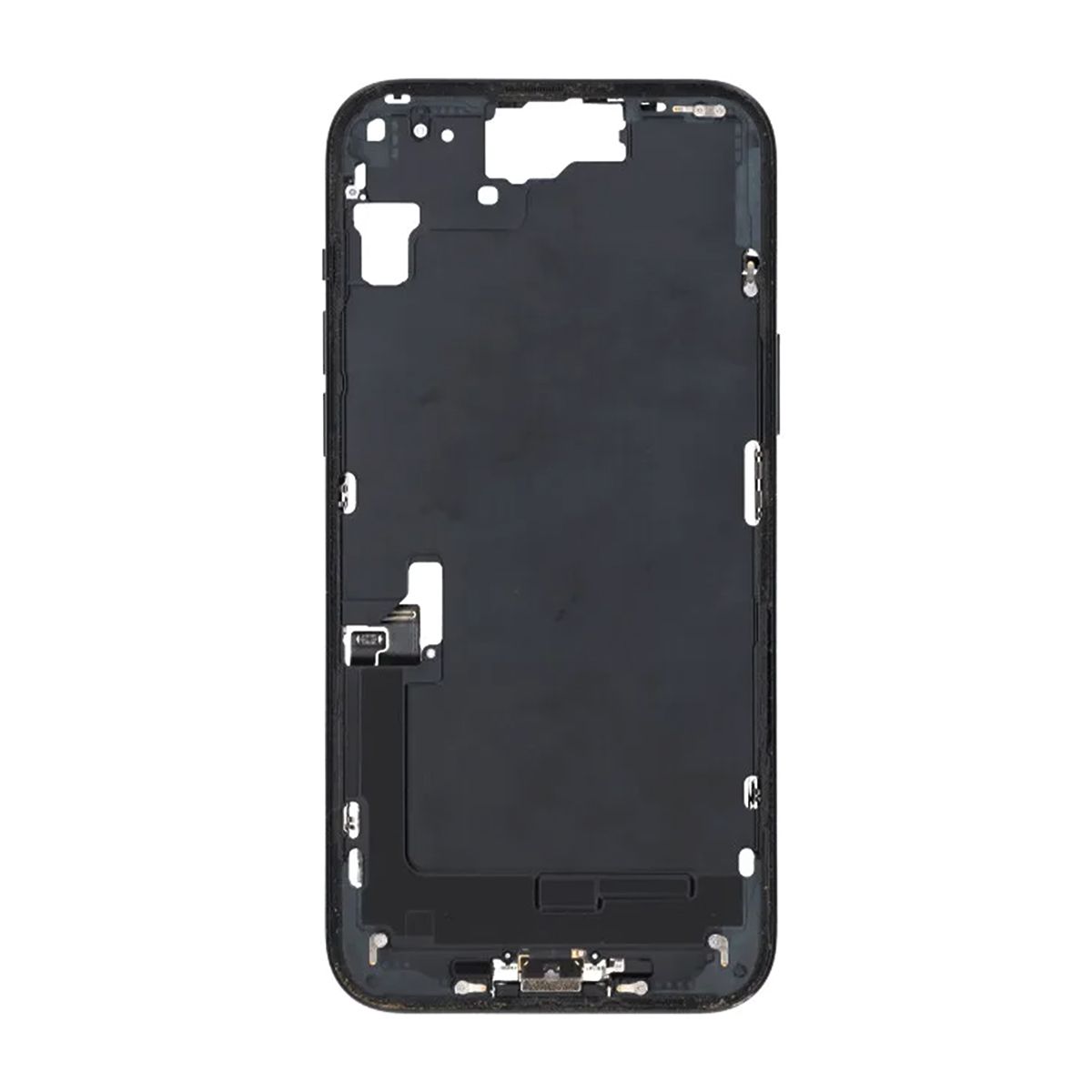 Mittenram med smådelar för iPhone 15 Plus - Svart OEM