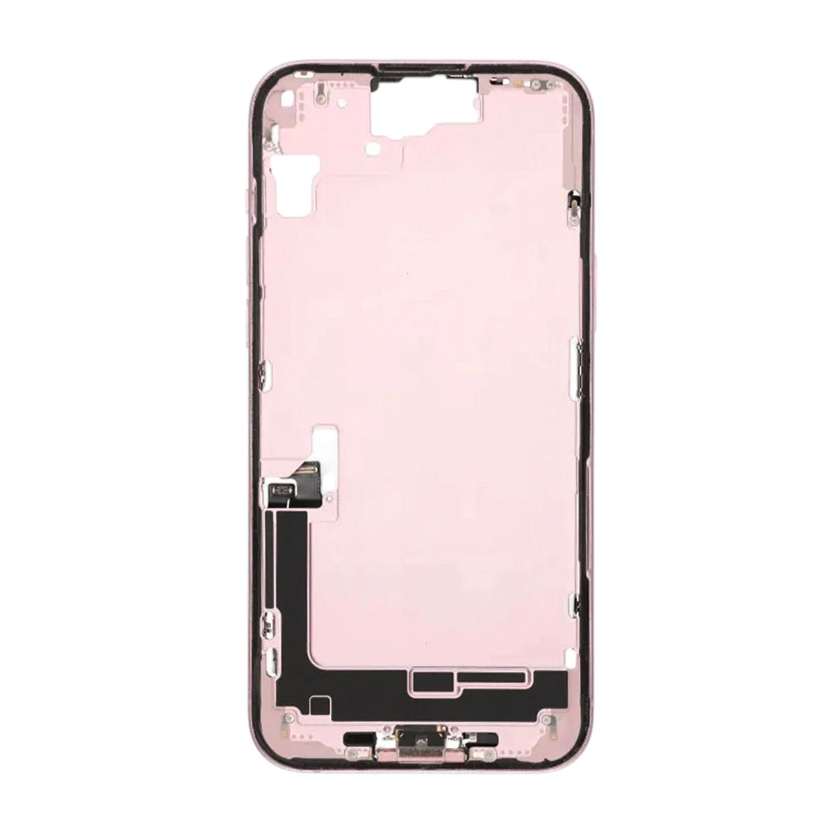 Mittenram med smådelar för iPhone 15 Plus - Rosa OEM