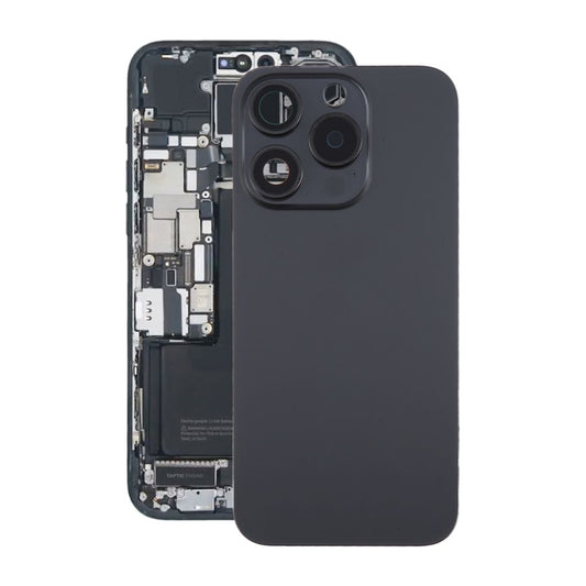 iPhone 15 Pro Baksida Glas med Magnet och Kameralins - Svart Titan