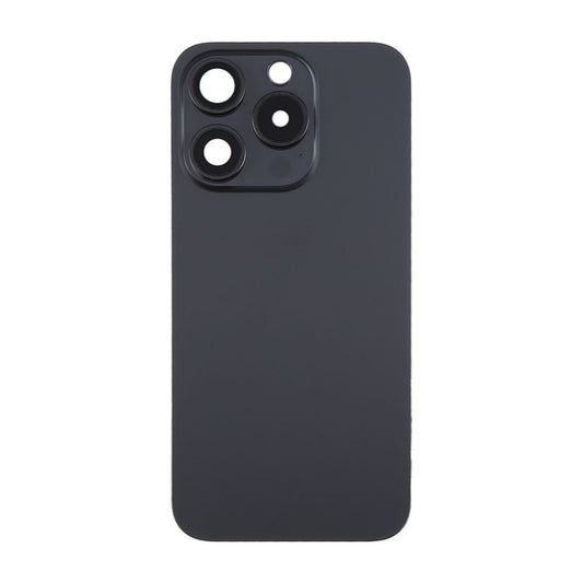 iPhone 15 Pro Baksida Glas med Magnet och Kameralins - Svart Titan