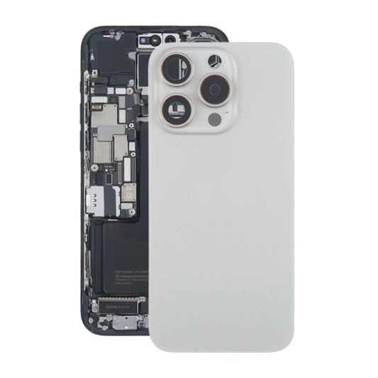 iPhone 15 Pro Baksida Glas med Magnet och Kameralins - Naturlig Titan