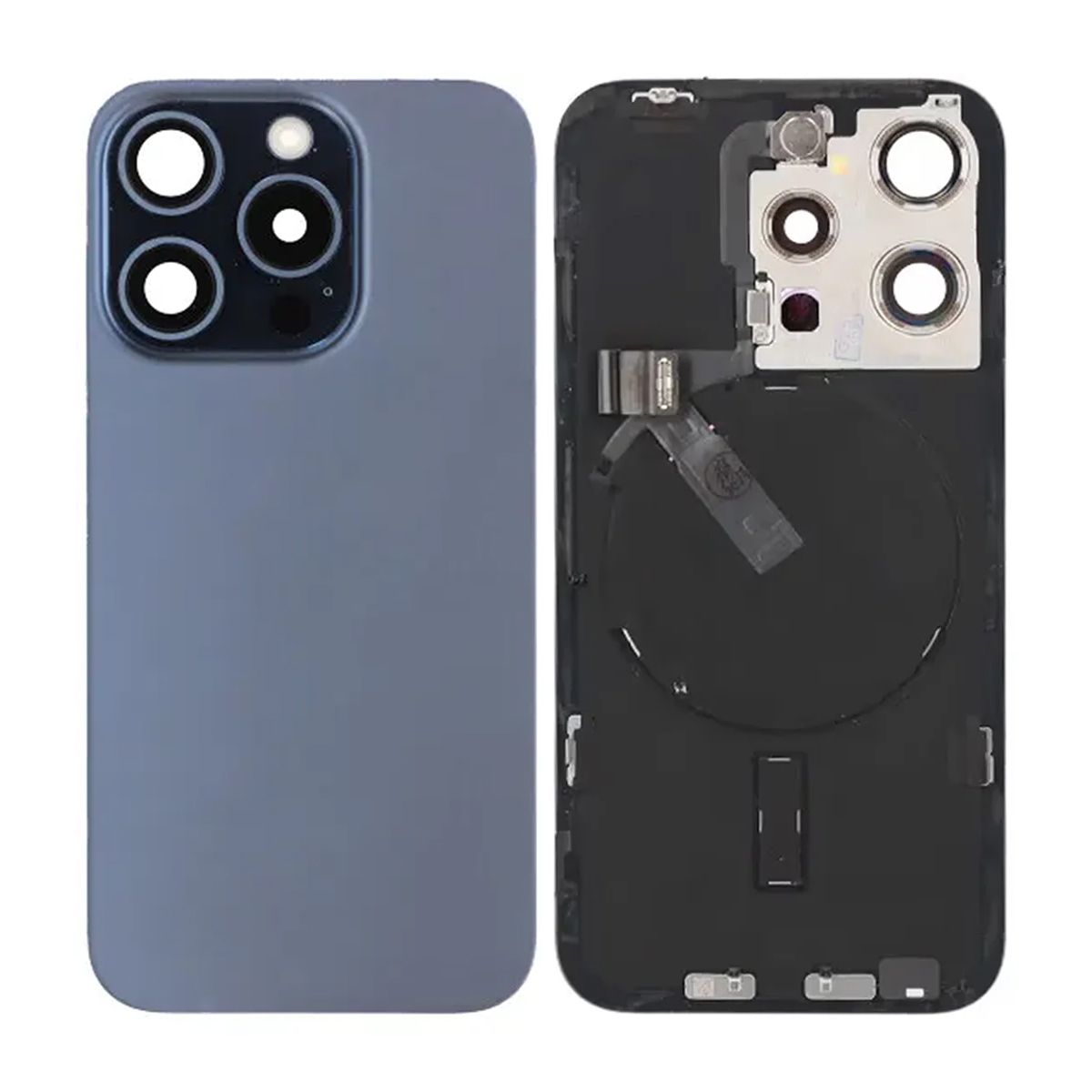 iPhone 15 Pro Back Cover Glass Original Blue