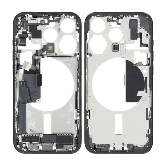 iPhone 15 Pro Back Cover Middle Frame Original Black With Small Parts
