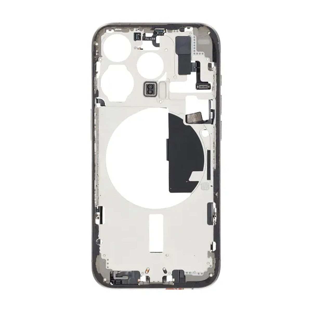 Mittenram med smådelar för iPhone 15 Pro - Naturlig Titan OEM
