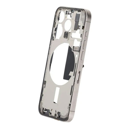 Mittenram med smådelar för iPhone 15 Pro - Naturlig Titan OEM