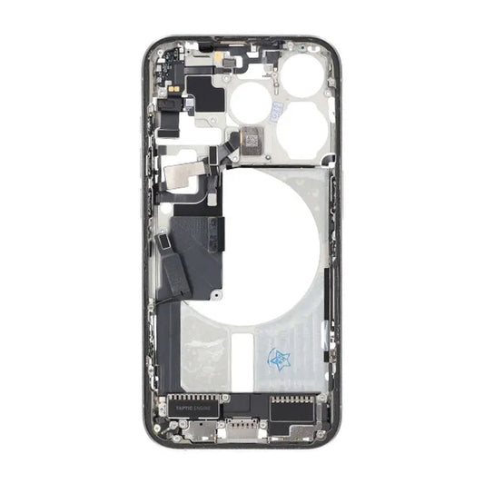 Mittenram med smådelar för iPhone 15 Pro - Vitt Titan OEM