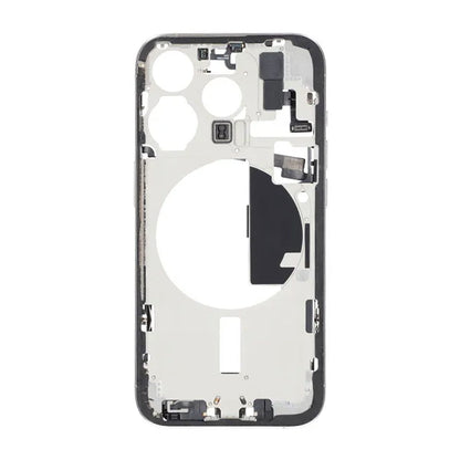 Mittenram med smådelar för iPhone 15 Pro - Vitt Titan OEM