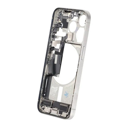 Mittenram med smådelar för iPhone 15 Pro - Vitt Titan OEM