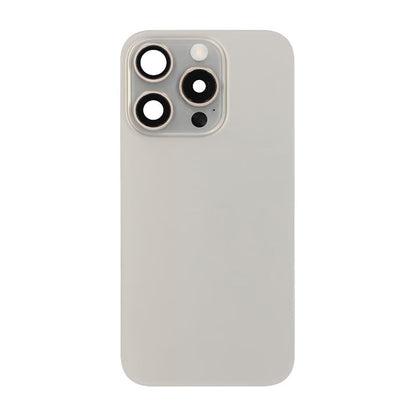 iPhone 15 Pro Back Cover Glass Original Natural Titanium With Small Parts Magsafe Magnet