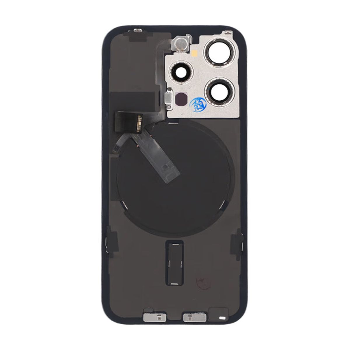iPhone 15 Pro Back Cover Glass Original Natural Titanium With Small Parts Magsafe Magnet