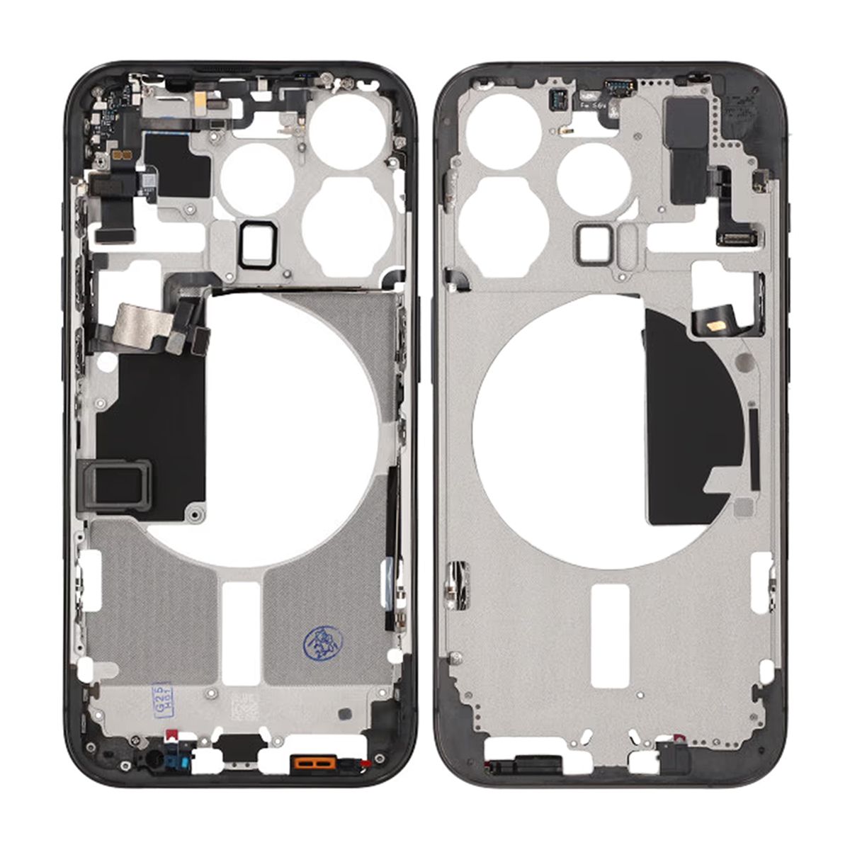 iPhone 15 Pro Middle Frame with Small Parts OEM - Titanium Black