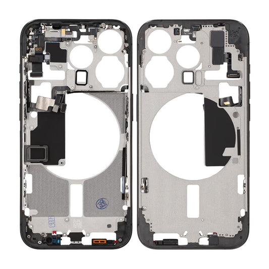 iPhone 15 Pro Middle Frame with Small Parts OEM - Titanium Black