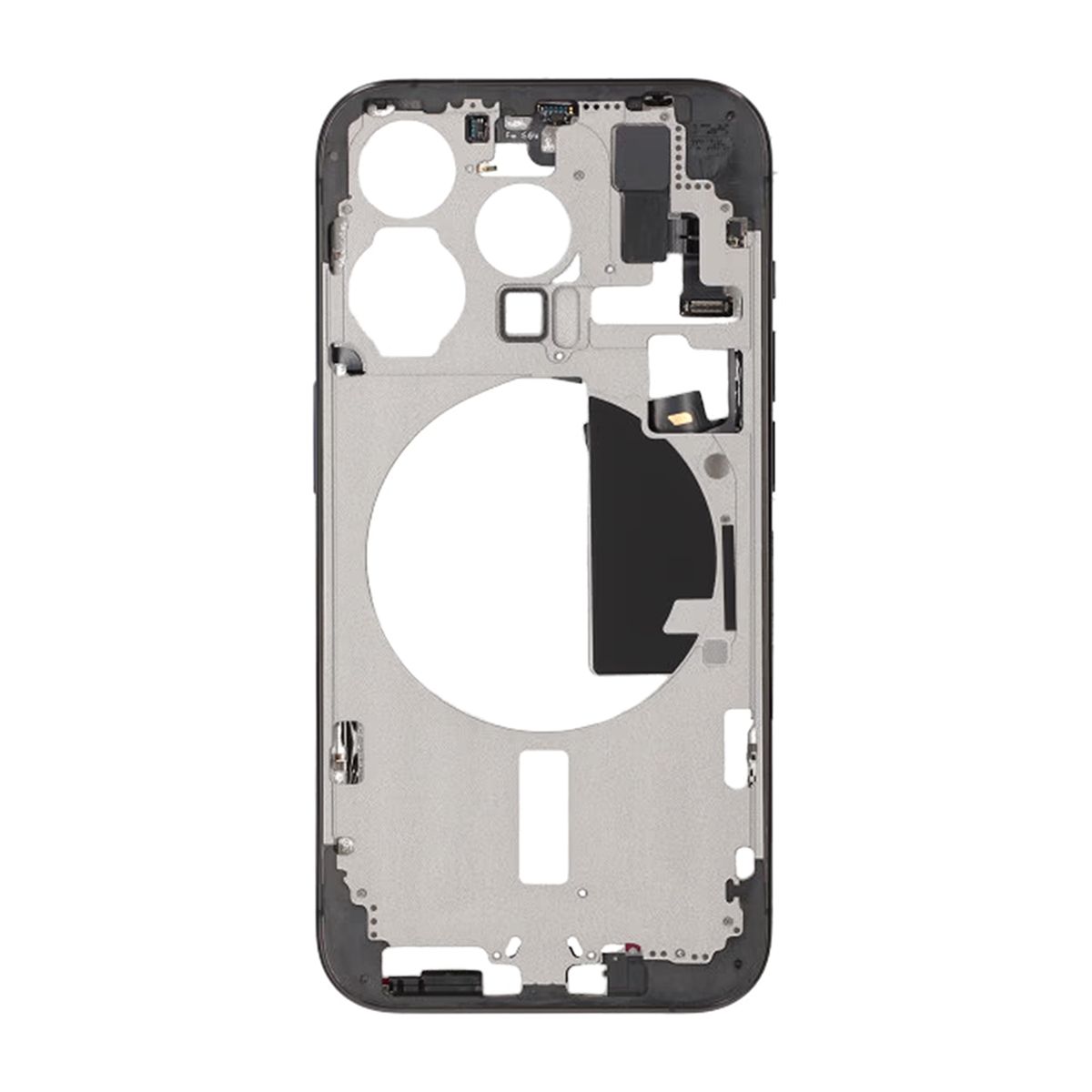 iPhone 15 Pro Middle Frame with Small Parts OEM - Titanium Black