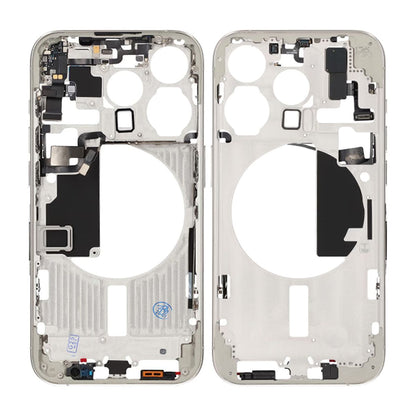 iPhone 15 Pro Mittenram med smådelar OEM - Titanvit