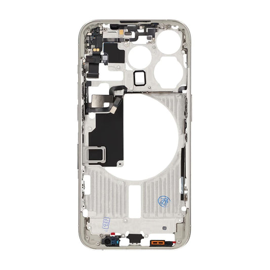 iPhone 15 Pro Mittenram med smådelar OEM - Titanvit