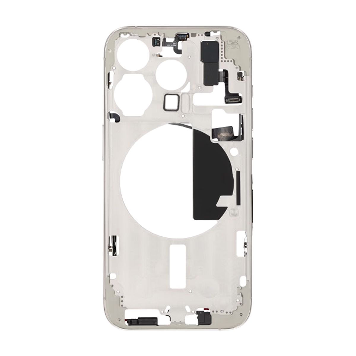 iPhone 15 Pro Mittenram med smådelar OEM - Titanvit